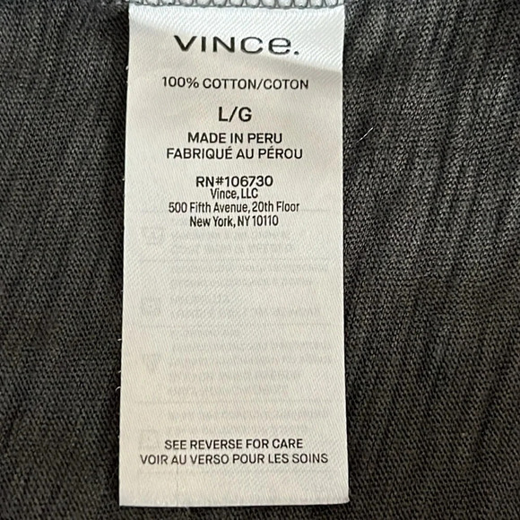 Vince. Polo Cotton Slub Classic in Sphere (Gray) - Size Large - Picture 8 of 9